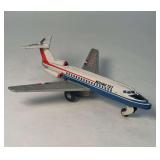 United Airlines Boeing 727 Tin Toy Airplane