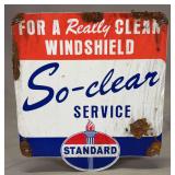 Standard Oil Porcelain Enamel Windshield Service Sign
