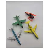 Collection of Four Diecast Aircraft and Helicopter Models
