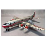 Line Mar Toys Tin American Airlines Electra Flagship Airplane