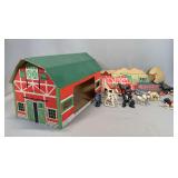 Toy Farm Playset with Barn, Figures, and Livestock