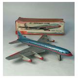 Cragstan American Airlines Jet Passenger Plane Tin Toy with Original Box
