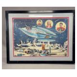 Milton Bradley Space Patrol Jigsaw Puzzle, Framed