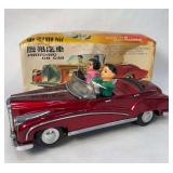 Battery-Operated Tin Toy Photoing On Car Model ME 630
