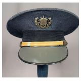 Cuban Air Force Officer's Visor Cap with National Coat of Arms Badge (Mid-20th Century)
