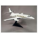 JetStar II Desk Model Airplane JetStar II Livery, Painted Wood and Metal with Stand