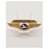 Eastern Air Lines 'Supervisor Booth Operations' Job-Title Wing Badge (Hockey Stick Era)