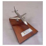 Eastern Airlines Boeing 757 Desk Model with Wood Base, Metal (c. 1983)