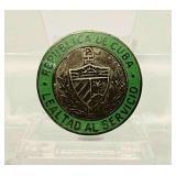 Vintage Cuban service uniform pin