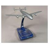 Eastern Air Lines Lockheed Constellation Cast Metal Desk Model Ashtray with Removable Cover (c. 1950s)