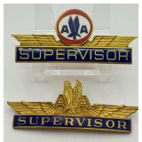 American Airlines Supervisor Badges - Lot of 2