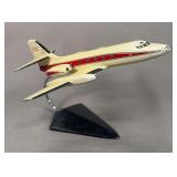 N1007 Jet Airliner Desk Model N1007 Red and White Paint Scheme, Unmarked Metal