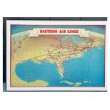 Eastern Air Lines 'The Route of the Great Silver Fleet' Route Map, Framed