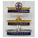 American Airlines Foreman Badges - Lot of 3
