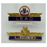 American Airlines Lead Badges - Lot of 2