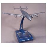 Eastern Air Lines Lockheed Constellation Cast Metal Desk Model Ashtray with Removable Cover (c. 1950s)