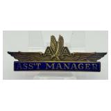 American Airlines Sterling Silver Assistant Manager Badge