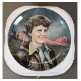 American Historical Plates Amelia Earhart Commemorative Plate Van Rensselaer (1972)