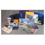 Airliners International Aviation Memorabilia Assortment Bags and Ephemera (c. 1986-2004)