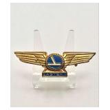 Eastern Air Lines Souvenir-Style Wing Badge with 'EASTERN' Enamel Plaque and Logo Medallion (Hockey Stick Era)