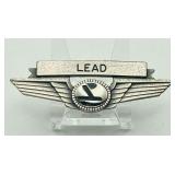 Vintage Eastern Airlines 'Lead' Ground Crew Uniform Wing Pin