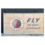 Eastern Air Lines 'Fly the Great Silver Fleet' Framed Flag, Original Vintage