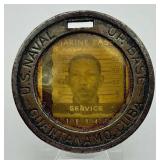 World War II-era U.S. Navy and Marine Corps Base Employee Identification Badge from Guantanamo Bay, Cuba