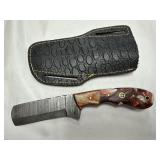 Damascus Steel Knife W/ Sheath