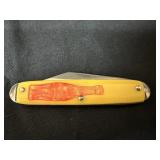 Yellow Handle Coca Cola Bottle Pocket Knife