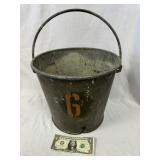 Metal Fireman's Water Pale Bucket