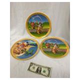 Lot of 3 1977 Vintage McDonald's Plates