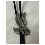 Black Cord and Eagle Bolo Tie