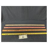 4 Advertisement Yard Sticks - Double Sided