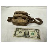 Vintage Wooden Pulley
