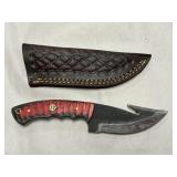 Steel Knife W/  Leather Sheath