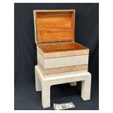 Interesting Stone Style Hinged Box On Legs