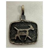 Wolf Robe Acoma Sterling Silver Pendant