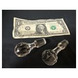 2 Crystal Decanter Stoppers