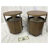 Vintage Wood Stereo Speakers