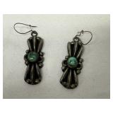 Native Amerian Sterling & Turquoise Earrings