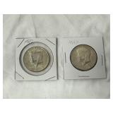 1968D & 1969D Kennedy Half Dollar Coin -40% Silver