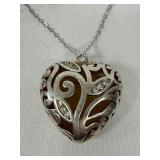 Beautiful Sterling Silver Heart Pendant Necklace