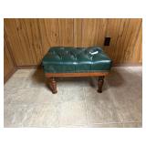 Green Foot Stool With Vinyl Top 22 1/2' Length 16