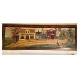 Large Folk Art Painting 65.5'X22.5'