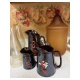 Mixed Lot, Inc Lusterware Pottery Pitcher Set