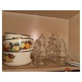 Christmas Trees, Fruit Serving Bowls