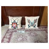 2 Embroidery Pillows