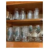 Mixed Lot Of Glassware, Inc. Spode In Shelves
