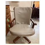Rolling Solid Wood Chair W Pad -1