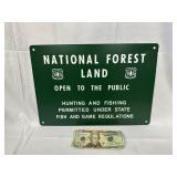 'National Forest Land' Metal Sign